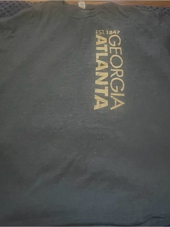 Gildan Other - Gildan Black T-Shirt with Gold "Georgia Atlanta" Vertical Print